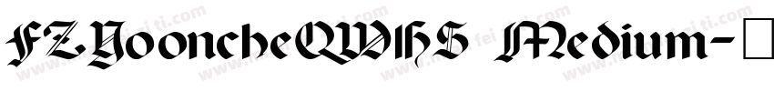 FZYooncheQWHS Medium字体转换